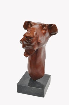 Fox Terrier Dog Bronze Sculpture Contemporary Female Art Animal 