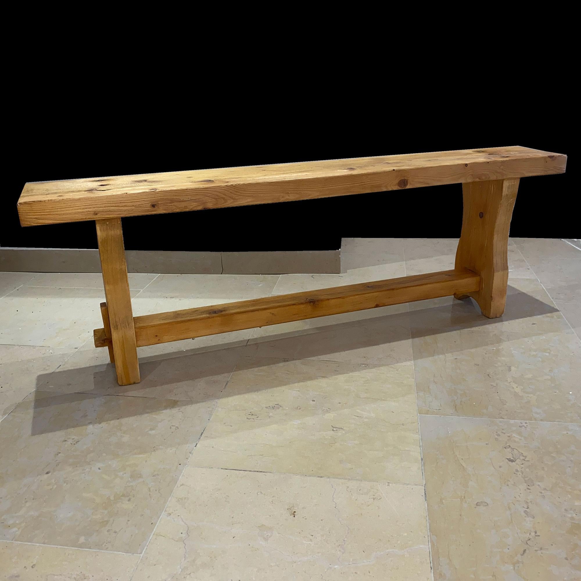 René Martin cabinetmaker of Charlotte Perriand Meribel arolle bench 1948 For Sale 2