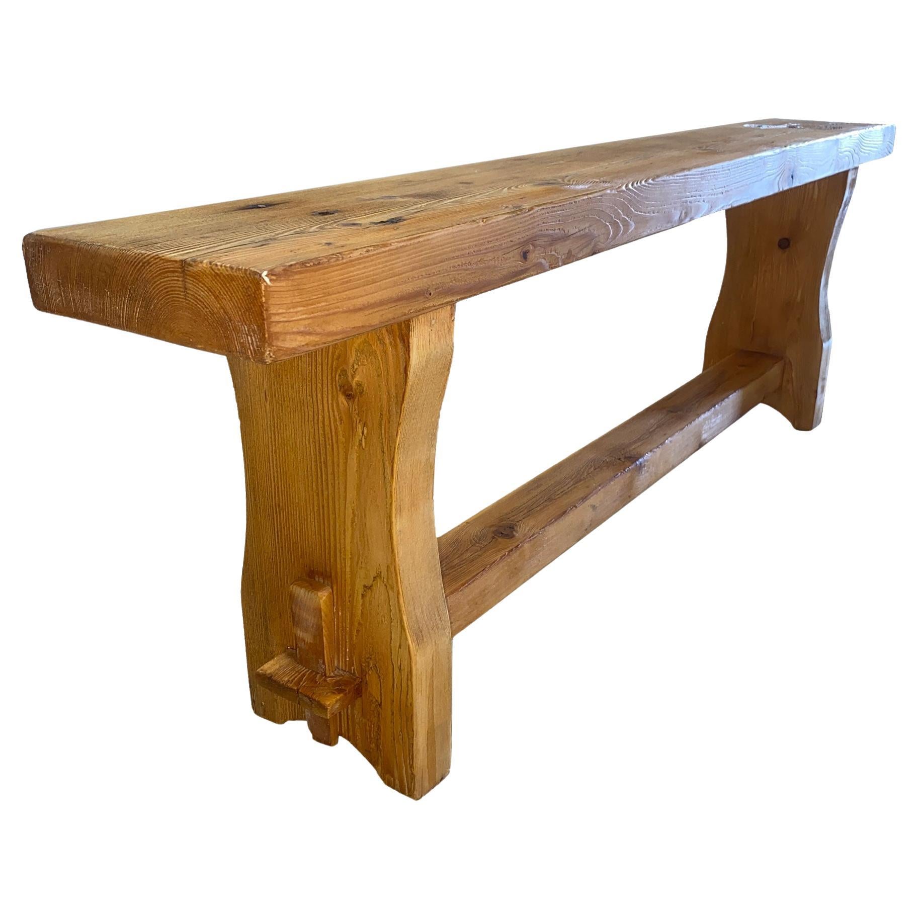 René Martin cabinetmaker of Charlotte Perriand Meribel arolle bench 1948 For Sale