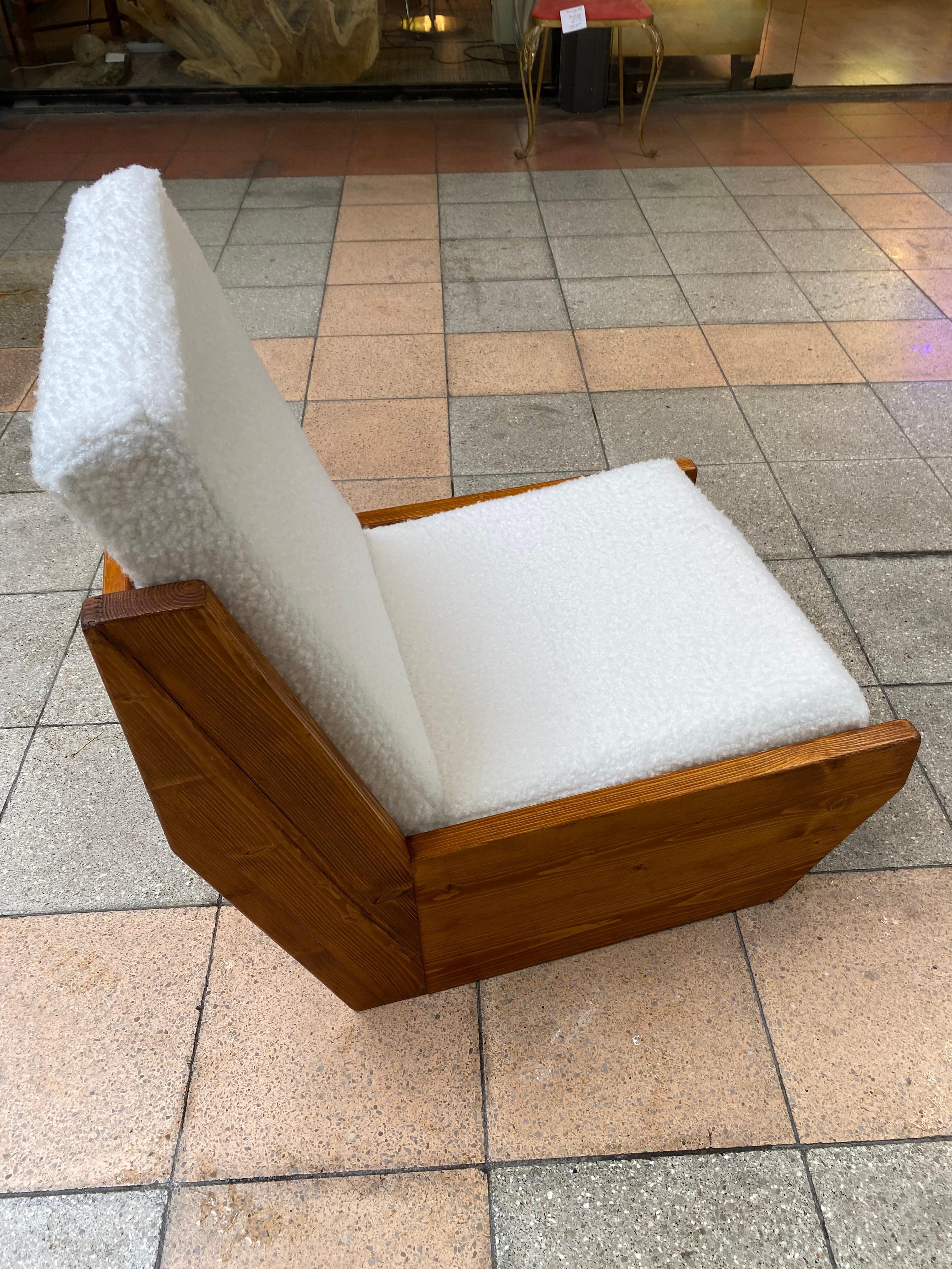French René Martin fireside chair - 1960s