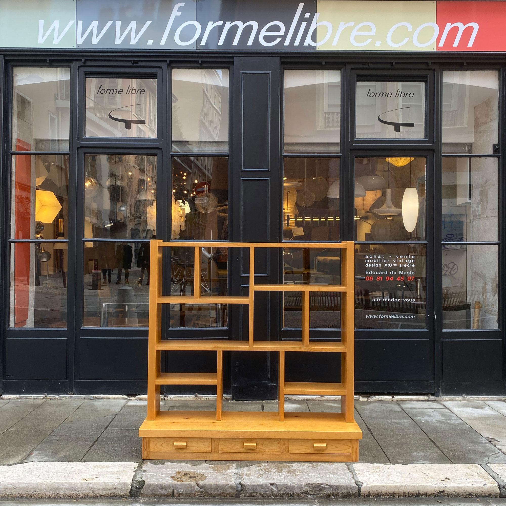 Librería René Martin para Charlotte Perriand Estación de esquí de Meribel Pino en venta
