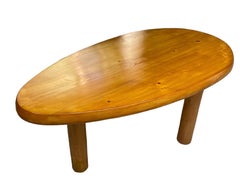 Rene Martin for Charlotte Perriand Table / Pedestal Table Solid Pine, circa 1955