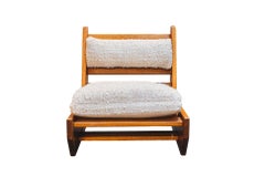 René Martin, Pair of Low Chairs, circa 1960, France