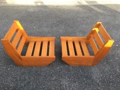 René Martin Pair of Pine Lounge Chair