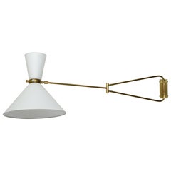 Rene Mathieu Attributed Wall Lamp for Lunel