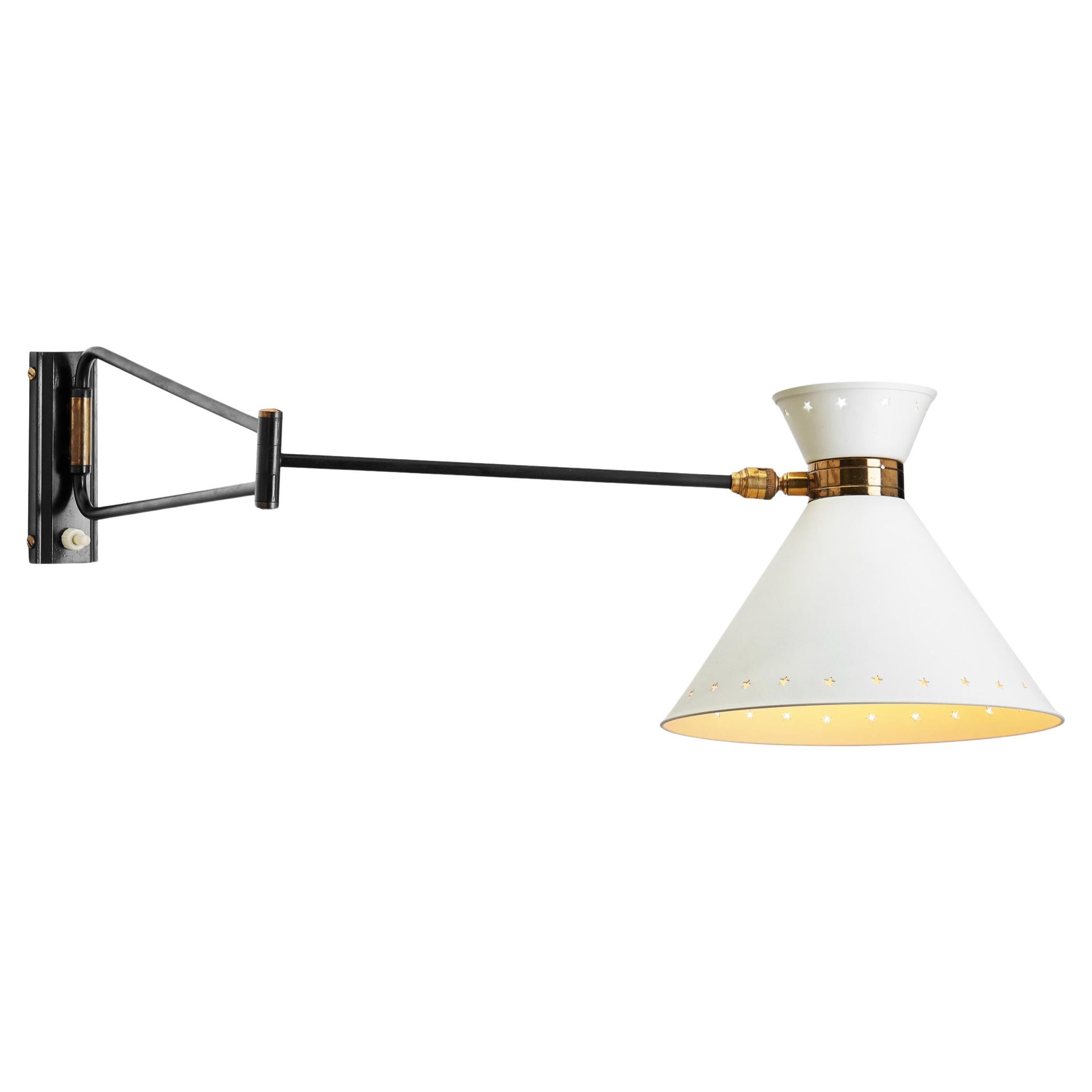 René Mathieu "Diabolo" Wall Lamp for Lunel, France 1950s For Sale