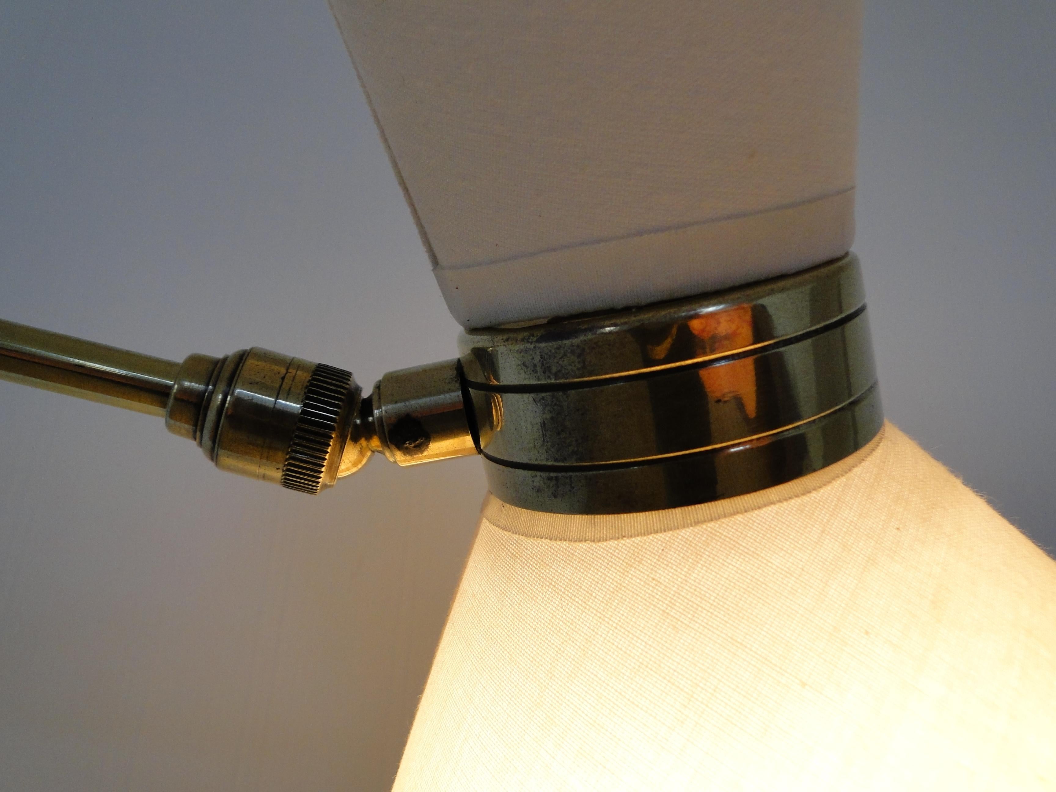 Rene Mathieu Vintage Double Arms Adjustable Diabolo Wall Lamp France 1