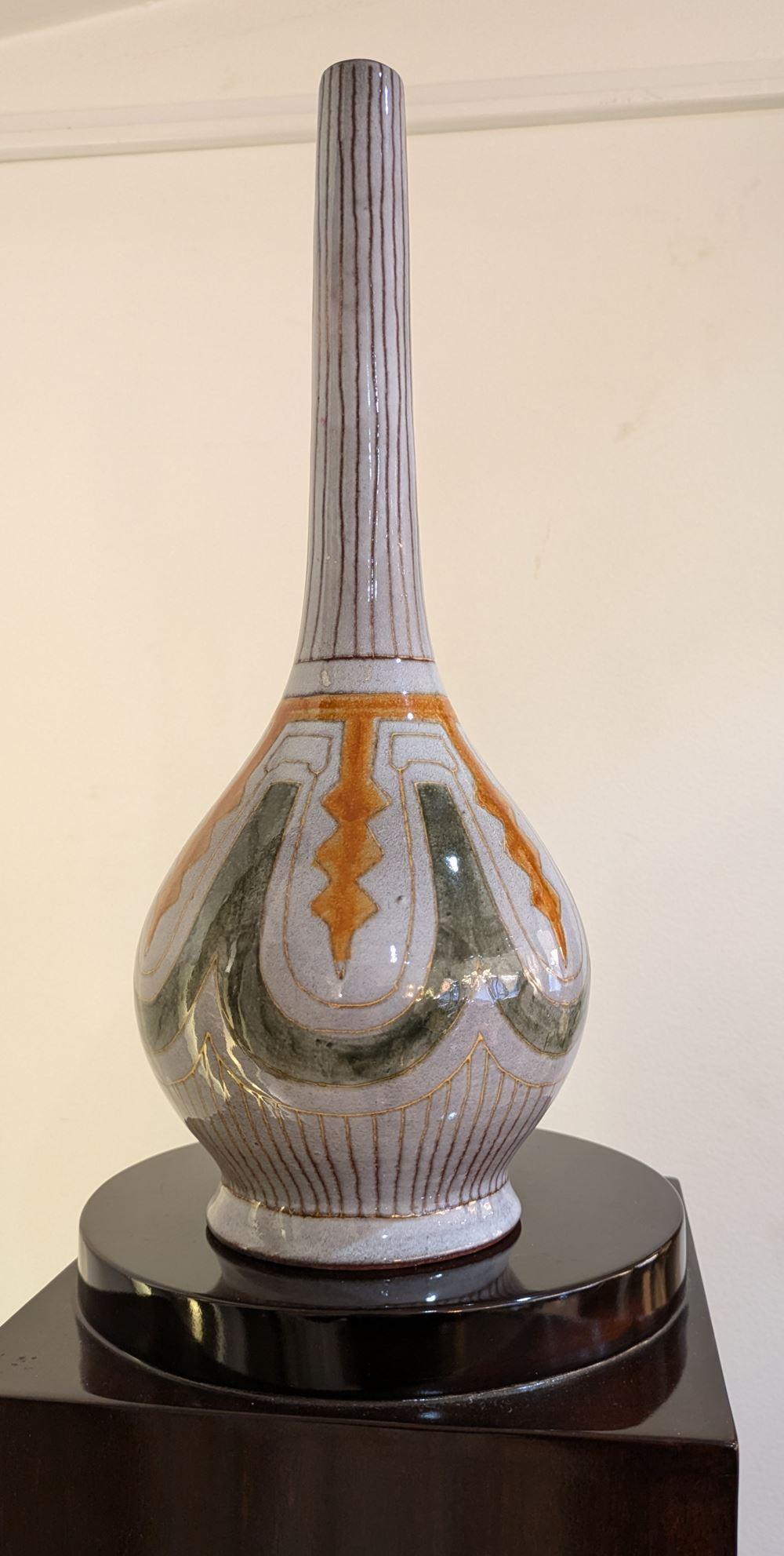 Enameled René Maurel ( 1910/1986) , Vallauris vase circa 1950 For Sale