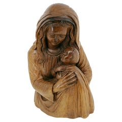 Rene Mercier Unique Piece - Christmas Mother & Child Sculpture, 1920