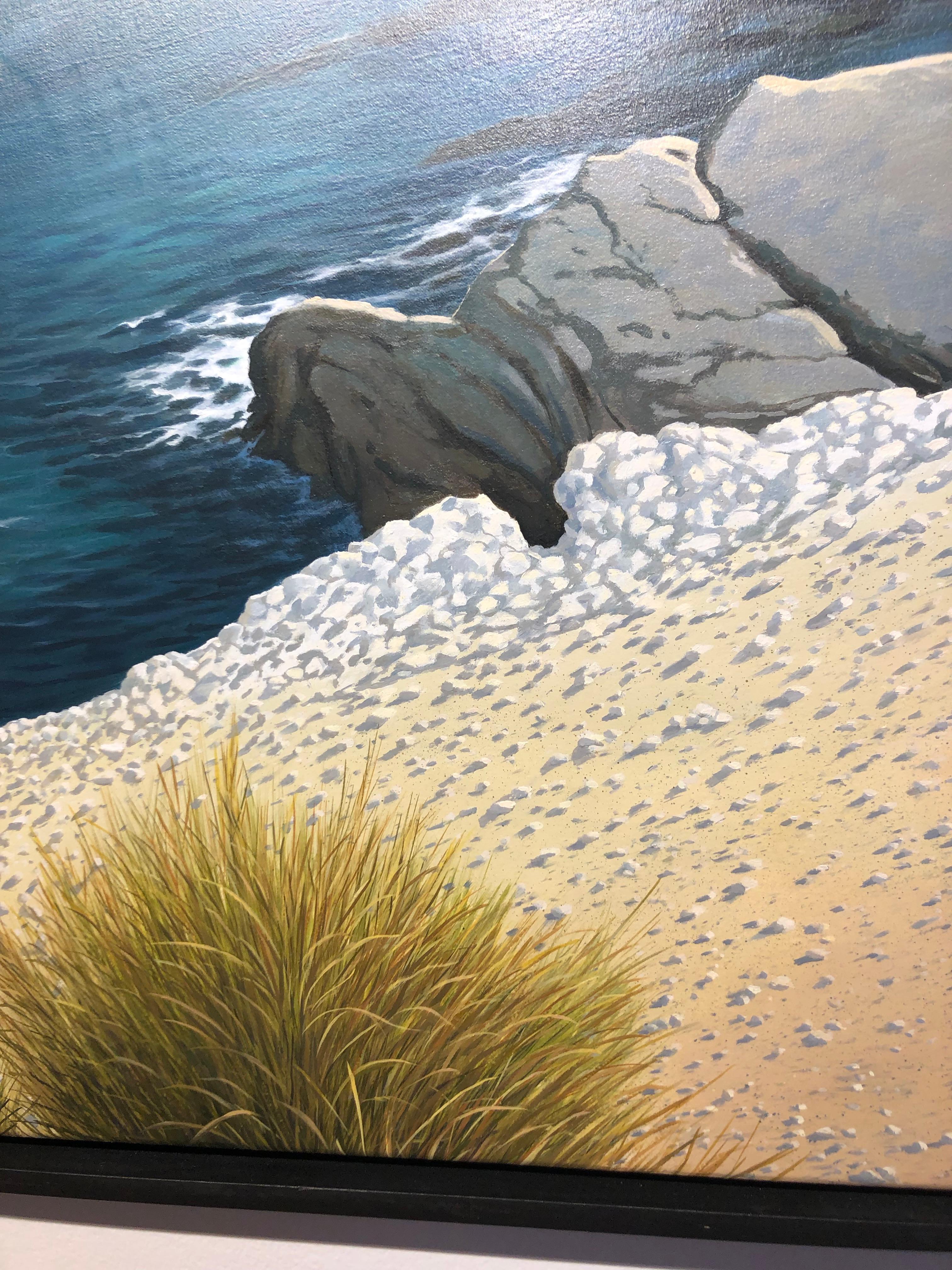 Evocation - Ocean Cliffside Scene Bathed in Warm Light and Blue Turquoise Water 3