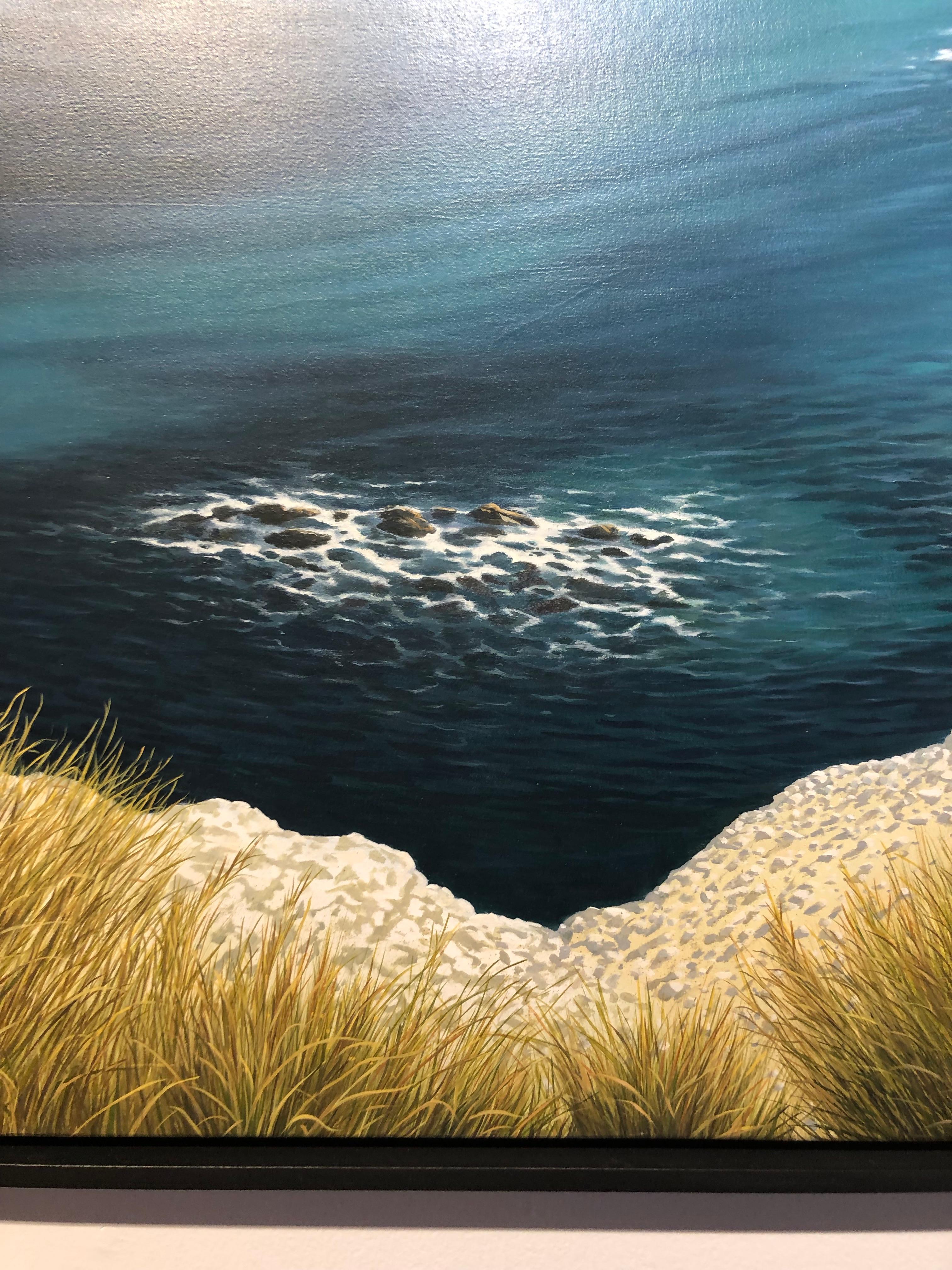 Evocation - Ocean Cliffside Scene Bathed in Warm Light and Blue Turquoise Water 4