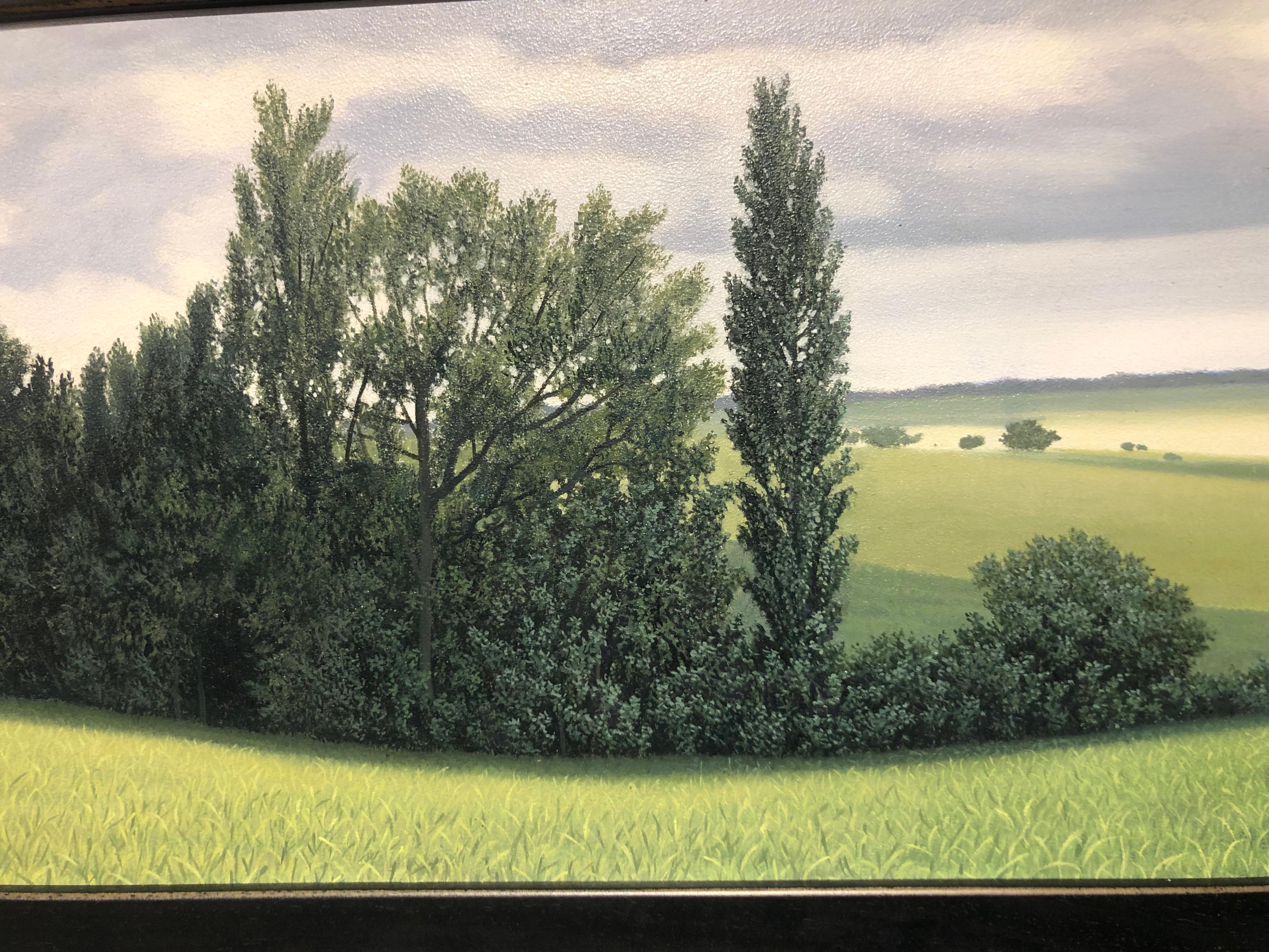 Lajania - Small Scale Highly Detailed Painting of Green Rolling Hills and Trees 2