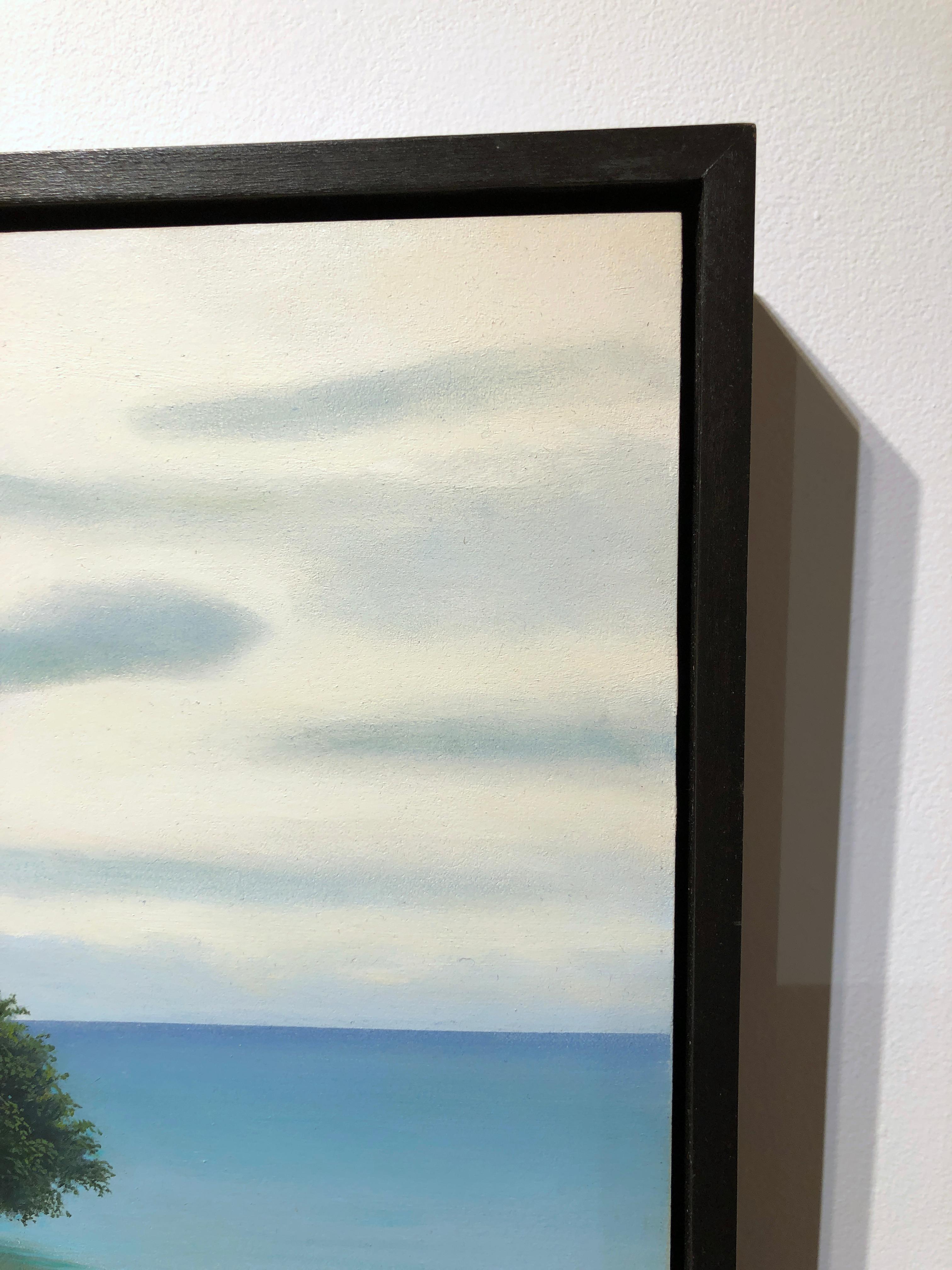 The Next Calm - Original Oil Painting of Serene Beach Scene with Aqua Blue Water 2