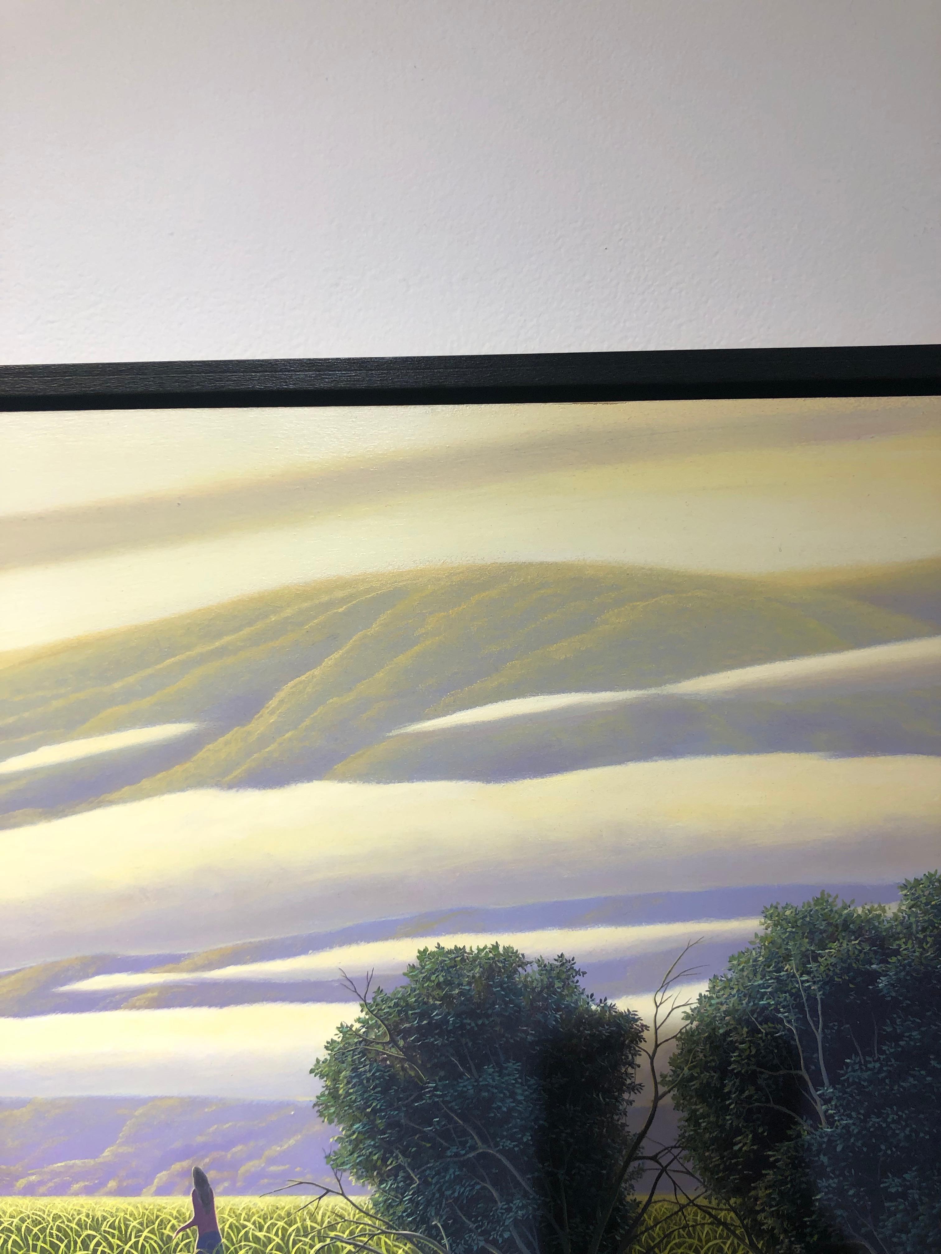 The Perfect Evening - Original Oil Painting of Figure in a Surreal Landscape 7