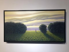 The Perfect Evening - Original Oil Painting of Figure in a Surreal Landscape