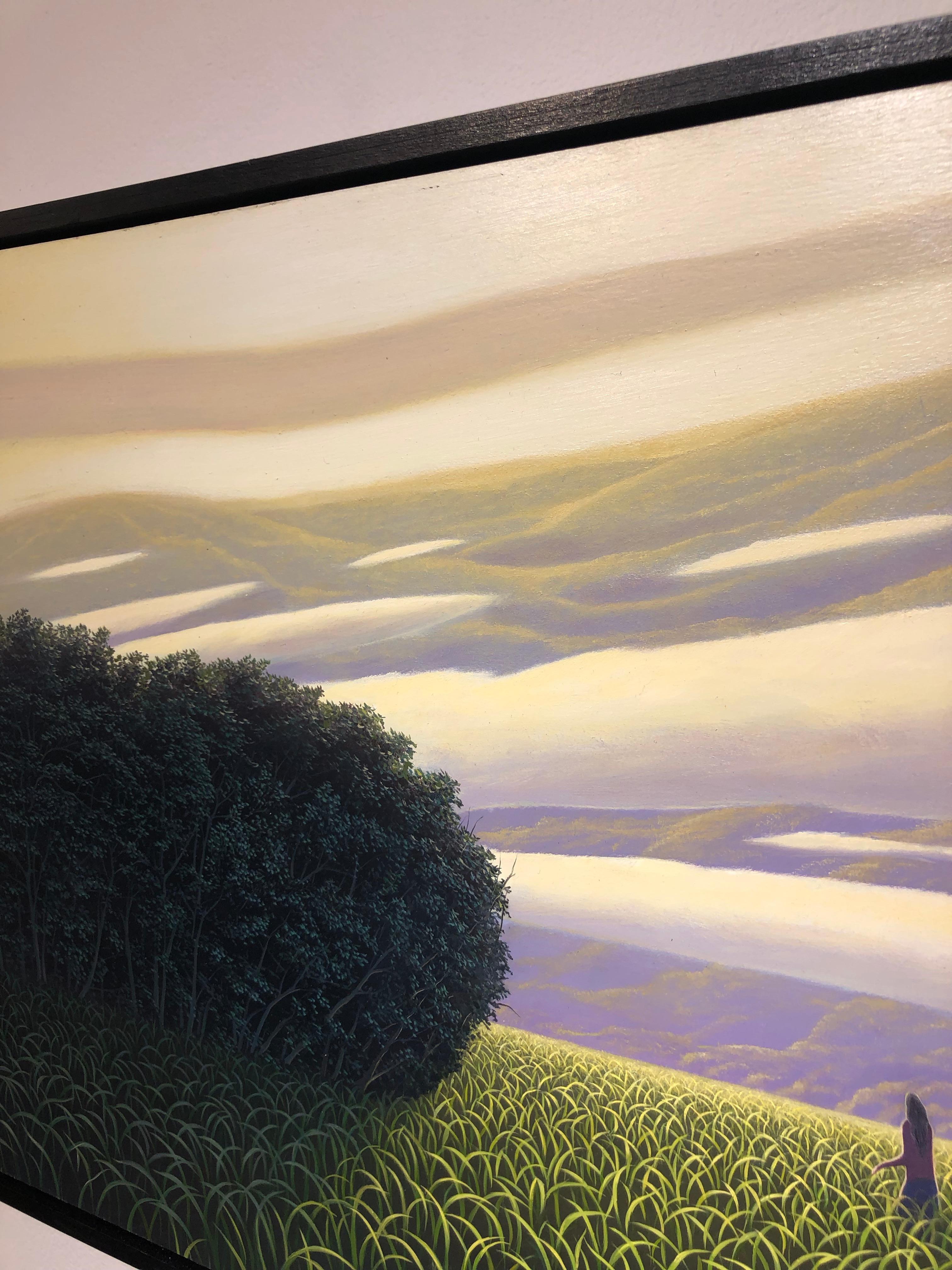 The Perfect Evening - Original Oil Painting of Figure in a Surreal Landscape 3