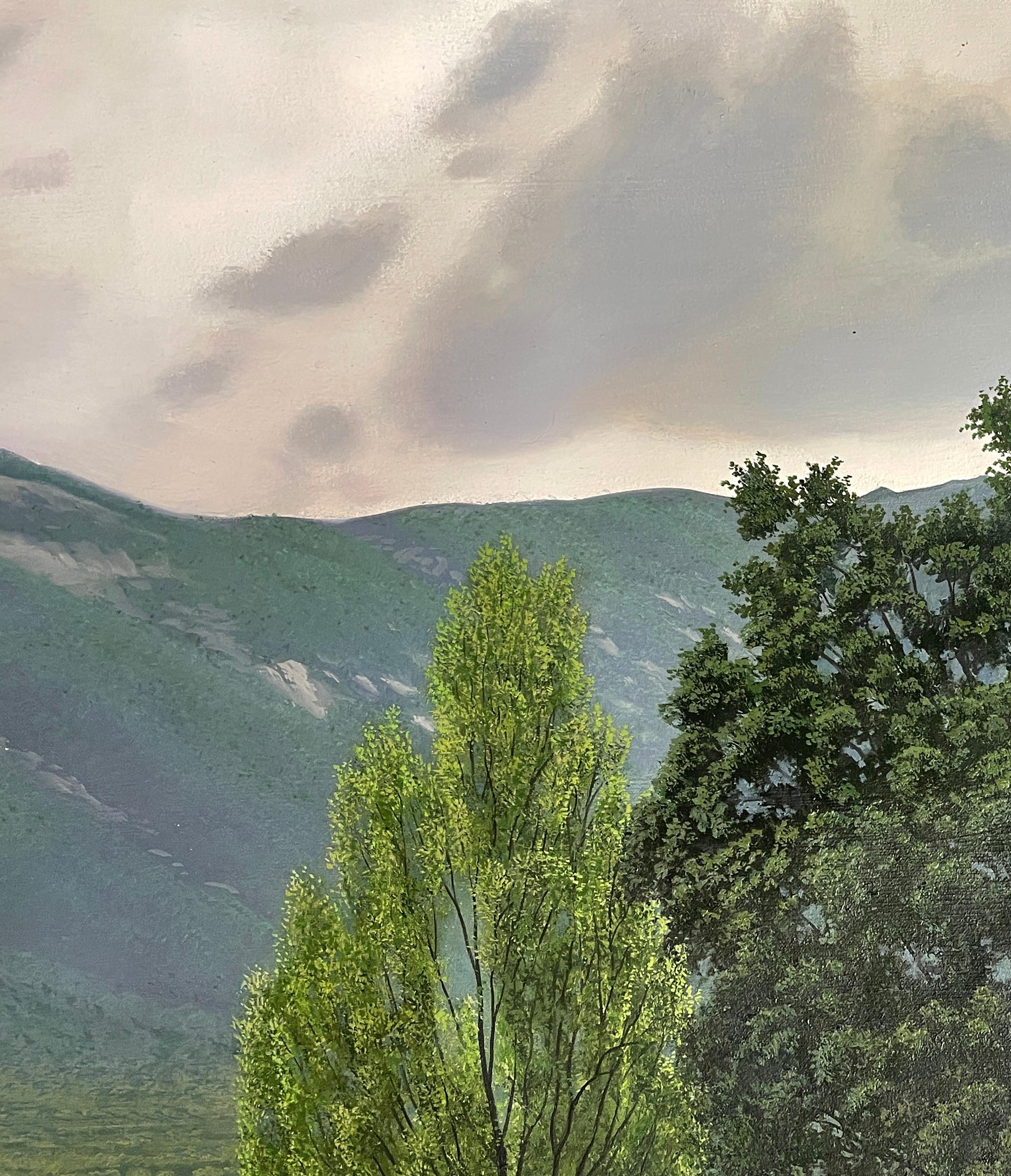Inspirándose en su entorno en España, Pozas nos regala este exuberante paisaje titulado 