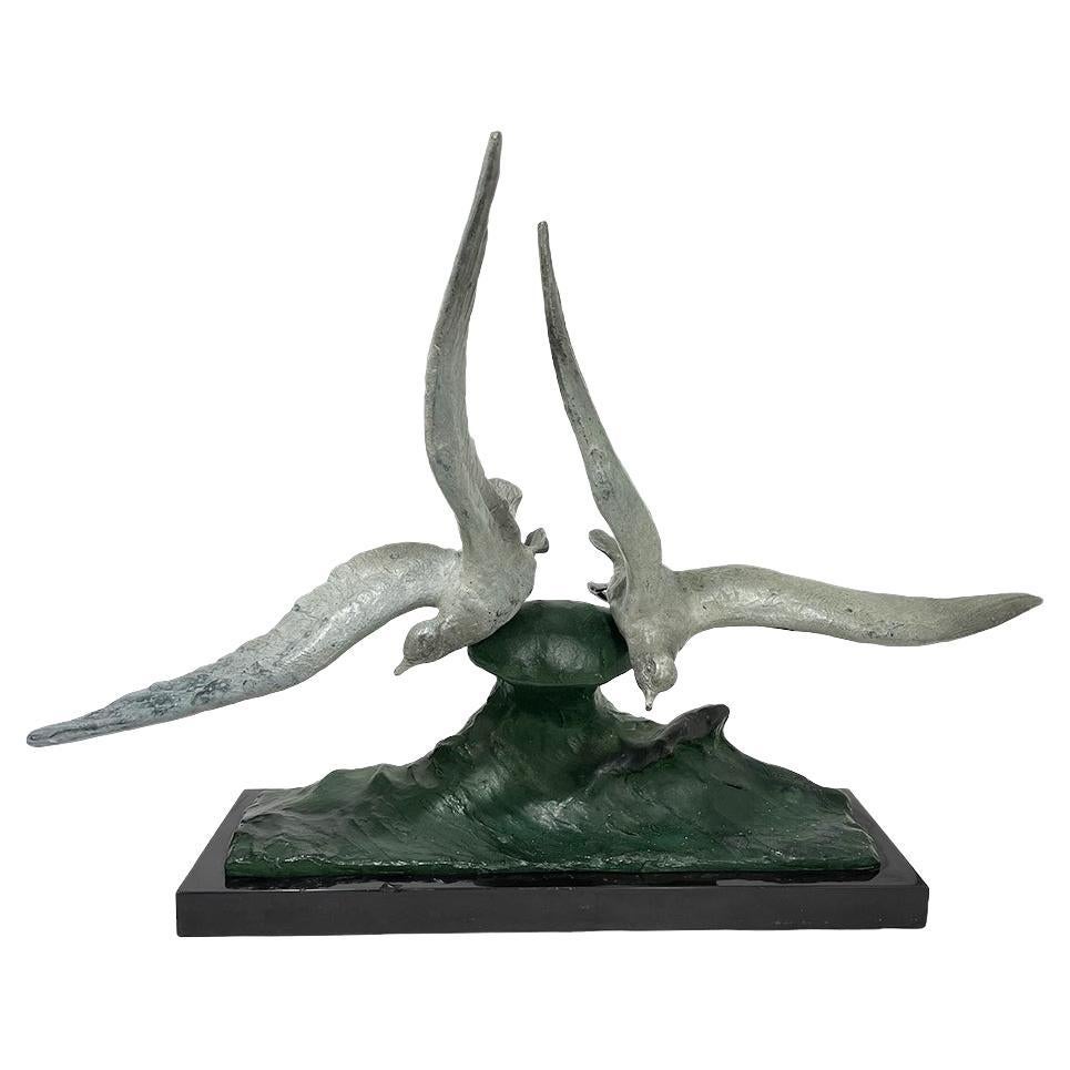Rene Papa, French Sculptor 19th-20th Century Bronze Sculpture, 1930s For Sale
