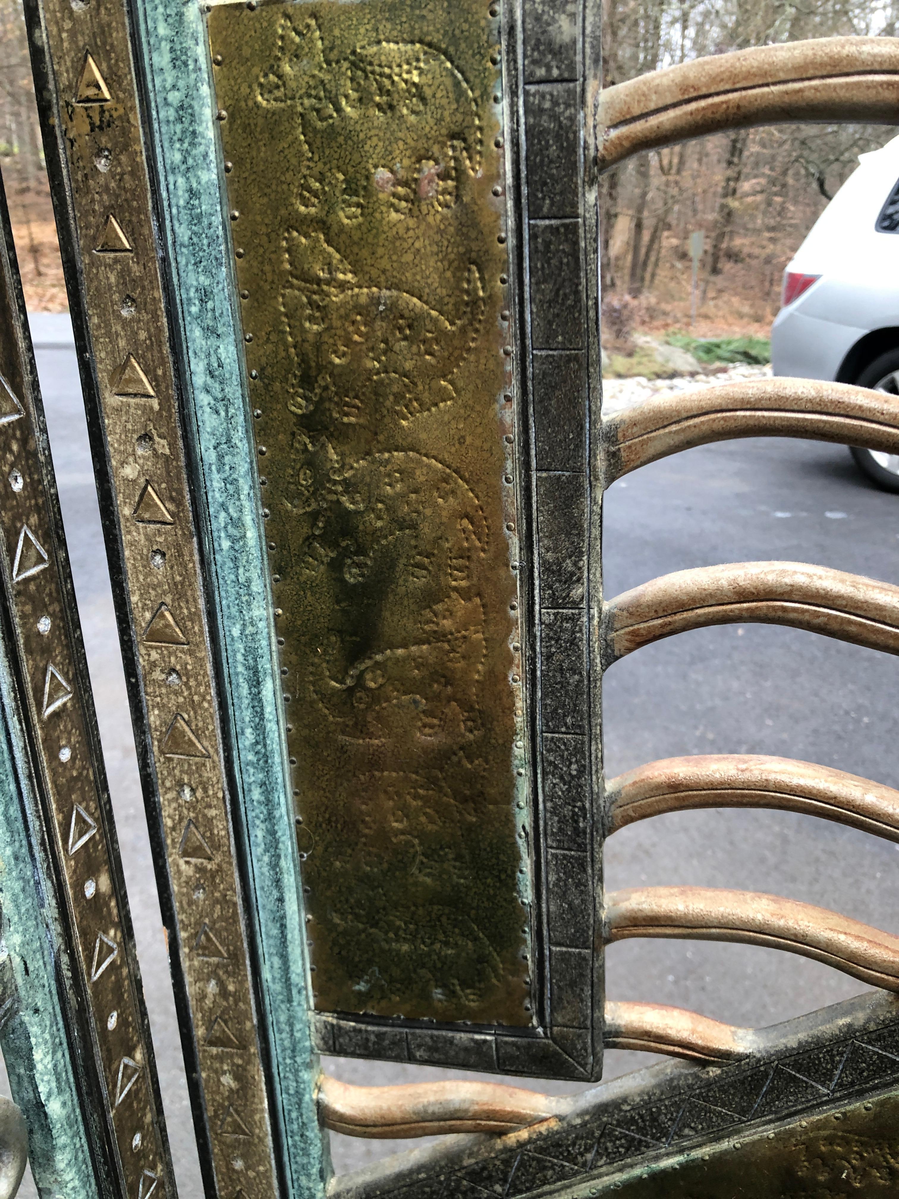 Rene Paul Chambellan Style Art Deco Screen Mixed Metal 9
