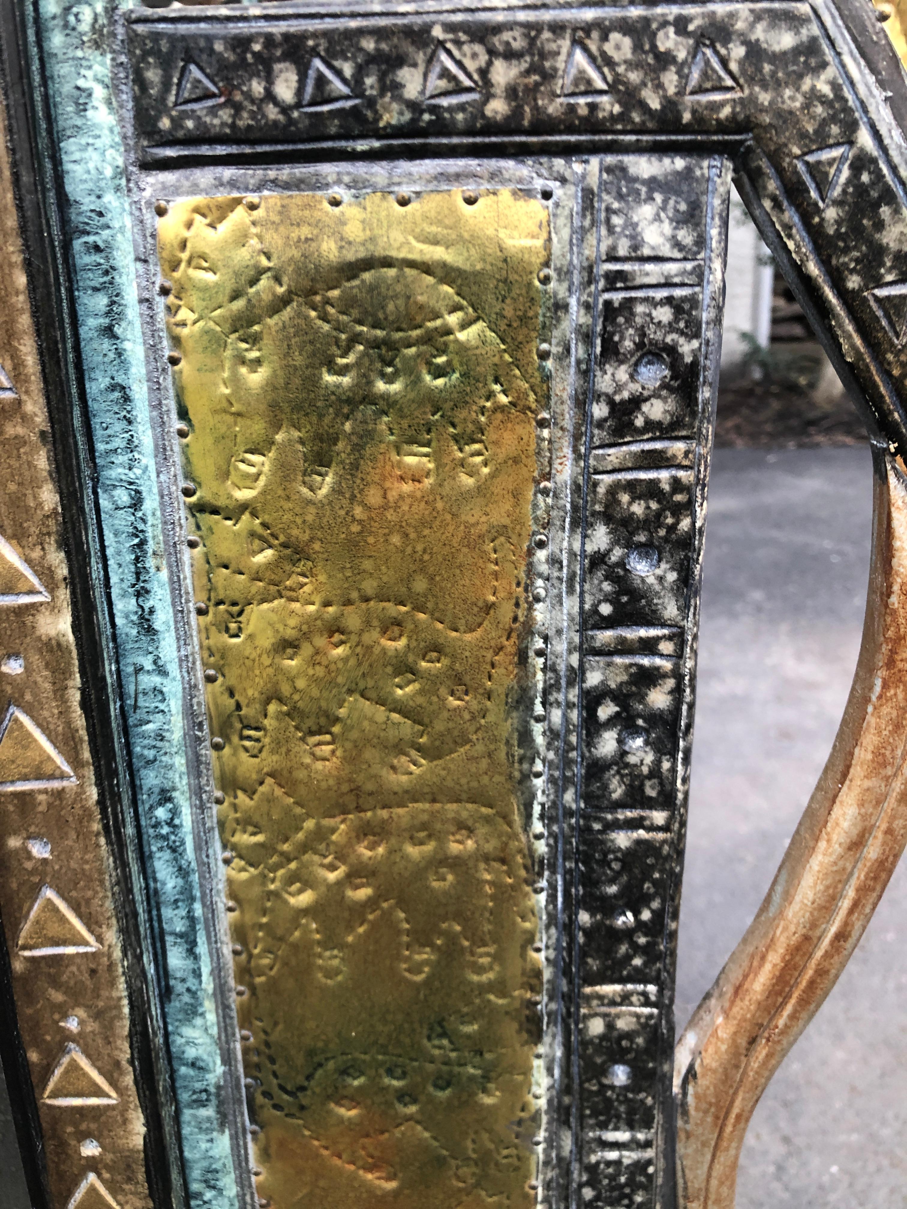 Rene Paul Chambellan Style Art Deco Screen Mixed Metal In Good Condition In Allentown, PA