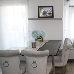 Bugatti Car Race in Monaco 1931, Oil on Canvas Painting by Rene Petit