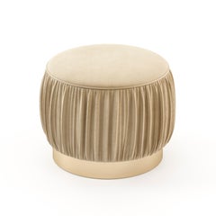 René Pouf 21st Century Contemporary Upholstered with Fabric