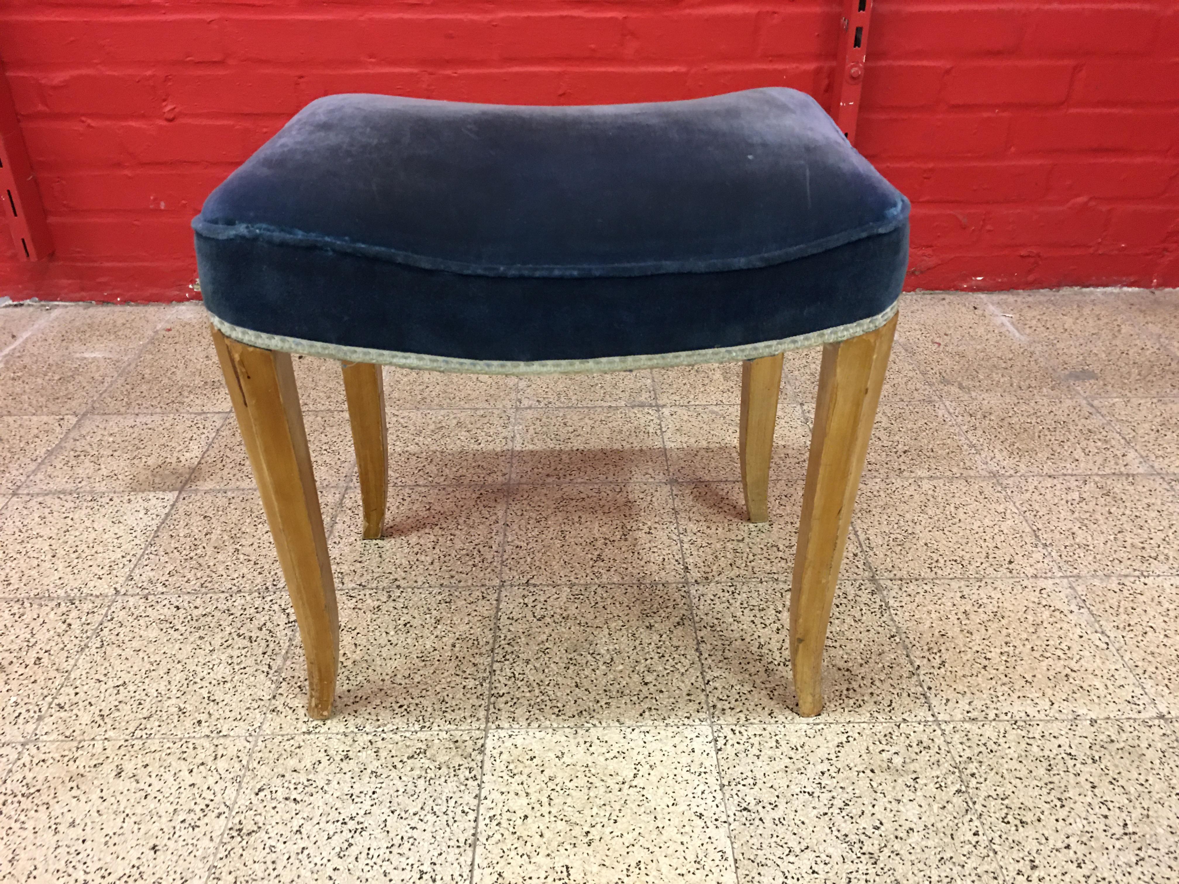 park royal blue leather stool