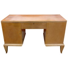 Vintage René Prou, Art Deco Desk in Lacquered Wood, circa 1940-1950