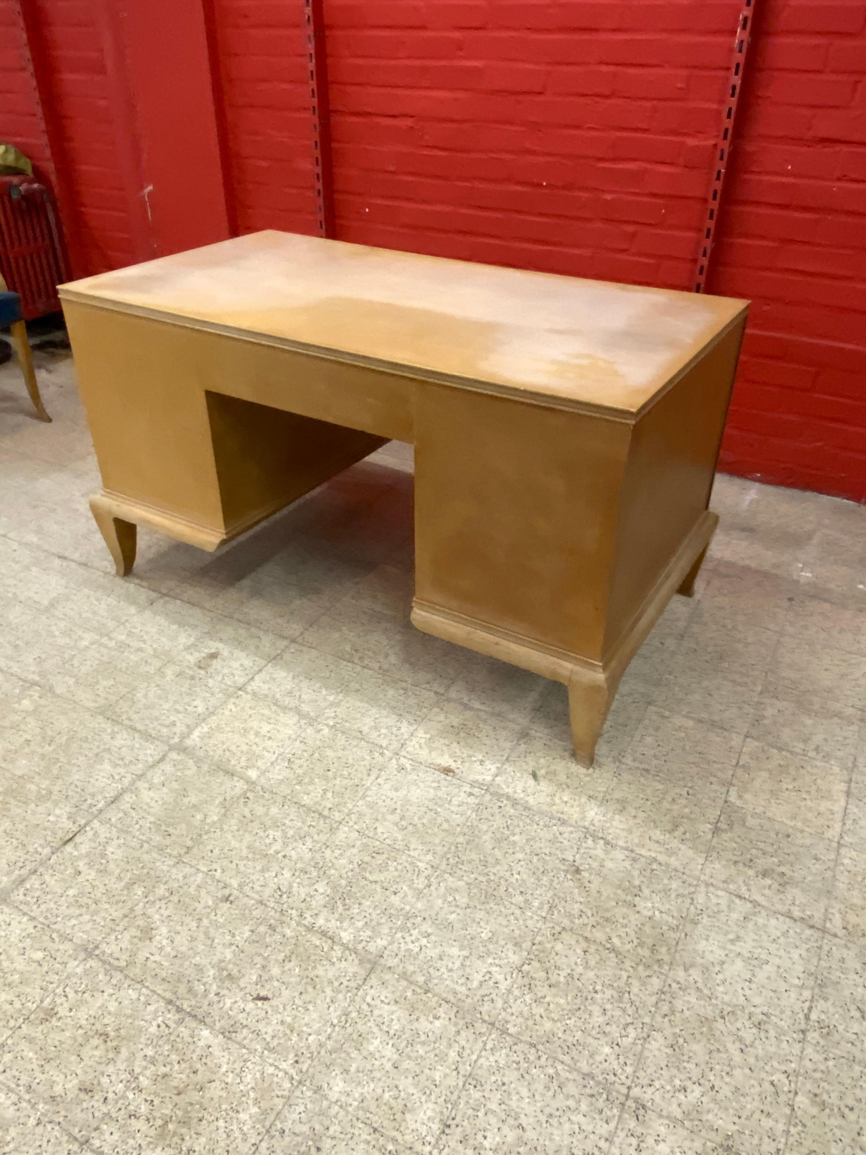 René Prou, Scrivania Art Déco in Wood laccato, 1940-1950 circa in vendita 3