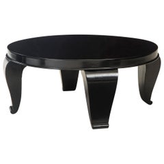 Rene Prou, Attributed, a French Black Lacquer Table