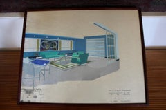 Dibujo de Rene Prou para el salón Paquebot France