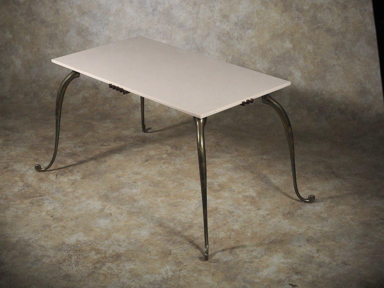 Rene Prou Low Bronze Table In Good Condition For Sale In Philadelphia, PA