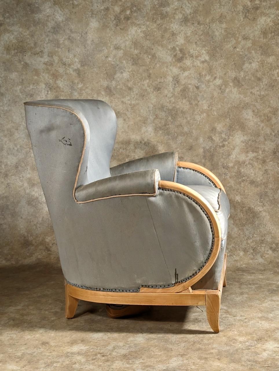 French Rene Prou single club chair For Sale