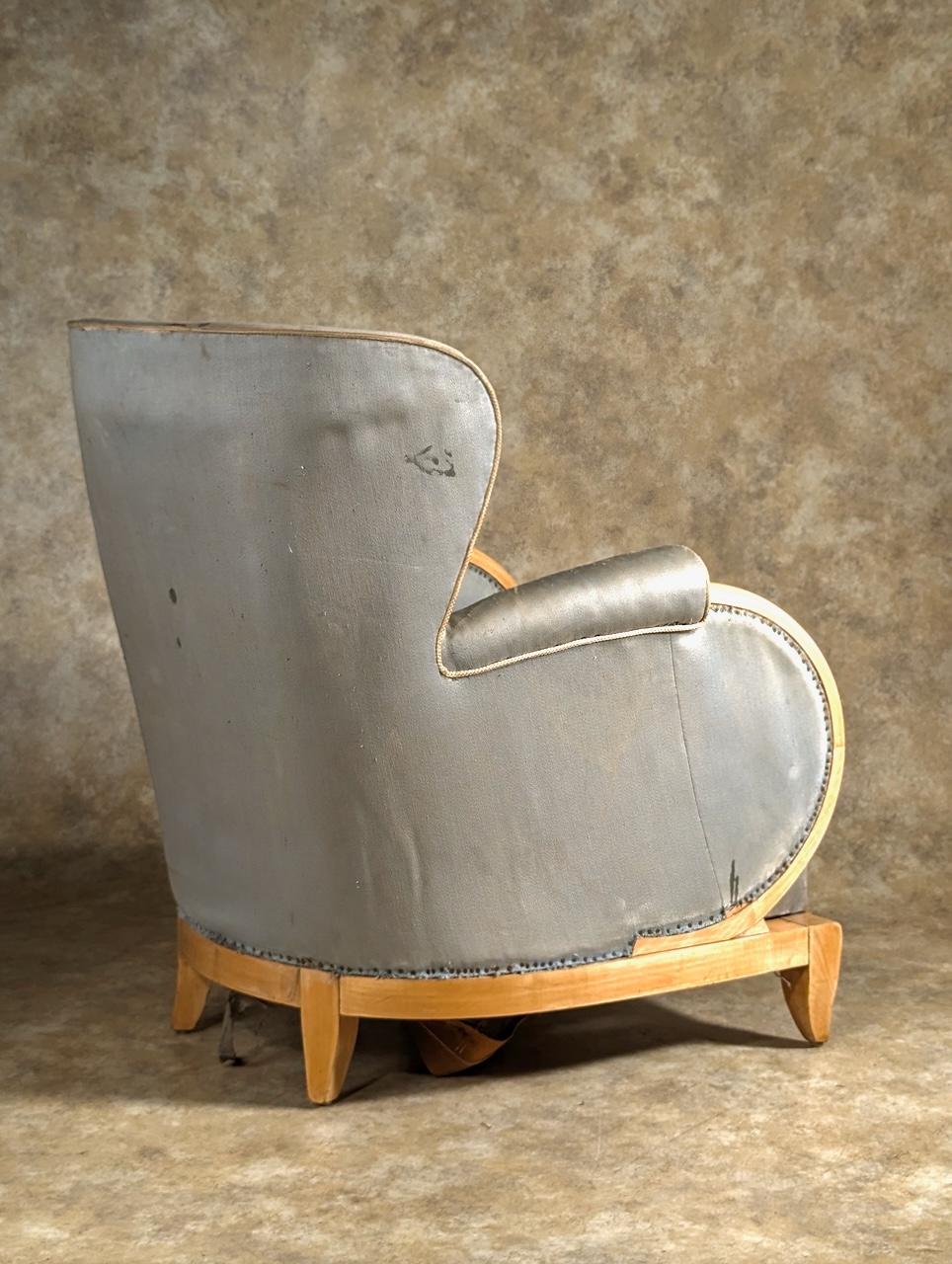 Rene Prou single club chair In Good Condition For Sale In Philadelphia, PA