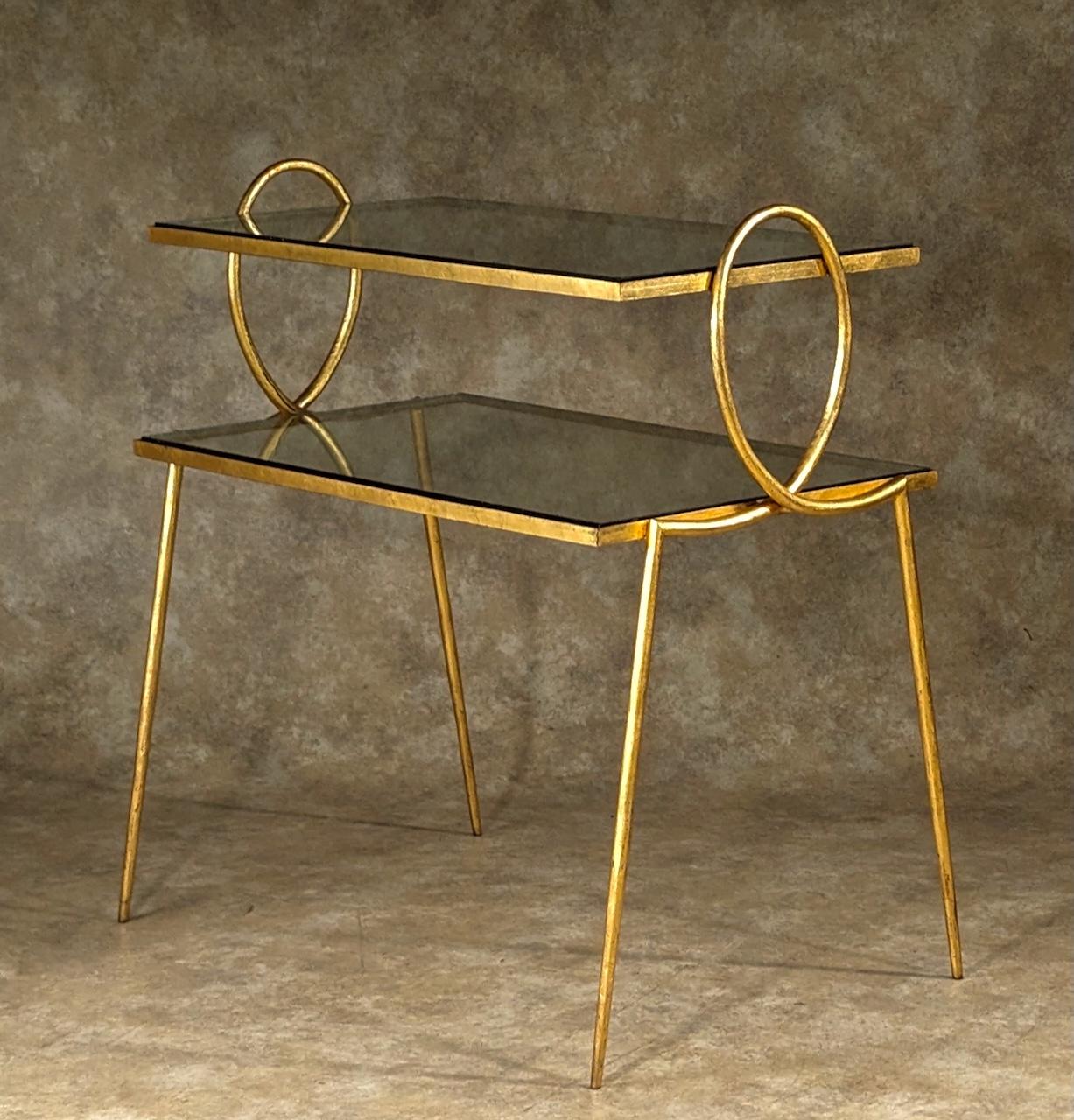 Mesa de dos niveles Rene Prou Art Decó en venta