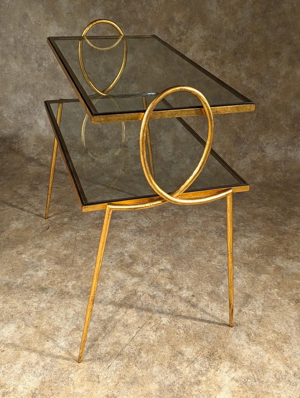 Mesa de dos niveles Rene Prou Vidrio en venta