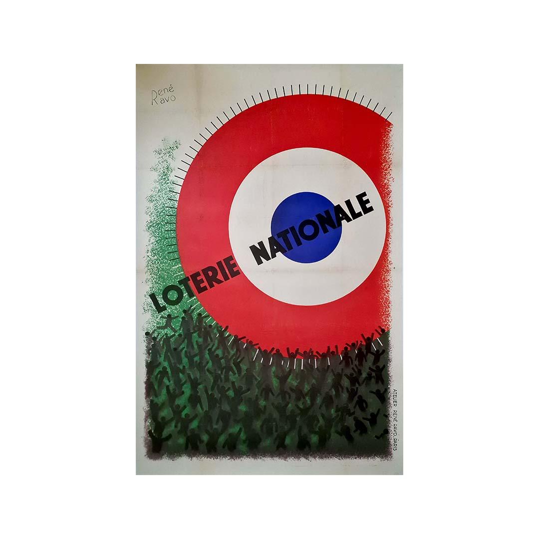 1935 Poster originale per la Loterie Nationale di René Ravo in vendita 2