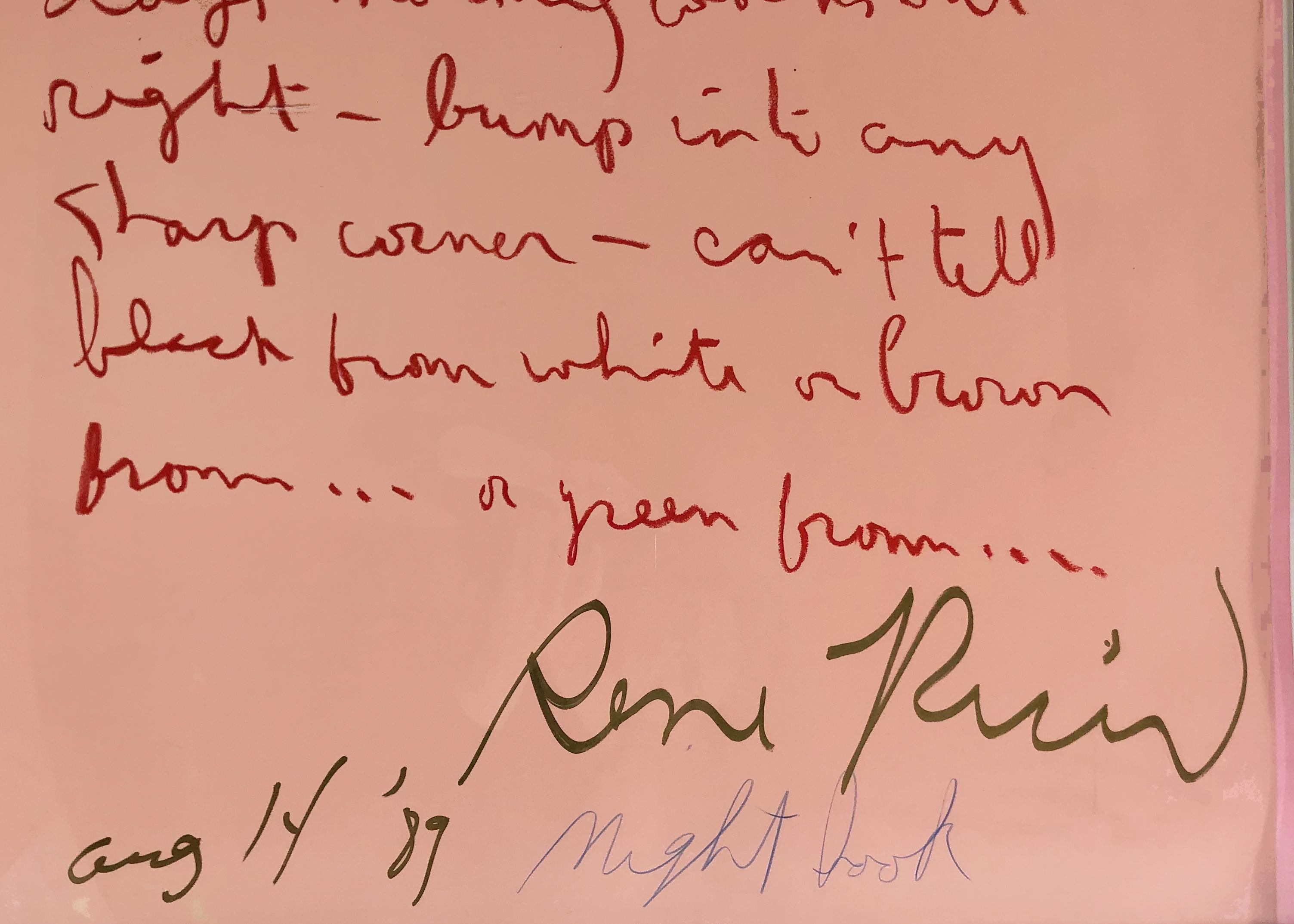 Rene Ricard Rot Blau Nasty, 1989 Gedichtgemälde Keith Haring Referenz im Angebot 1