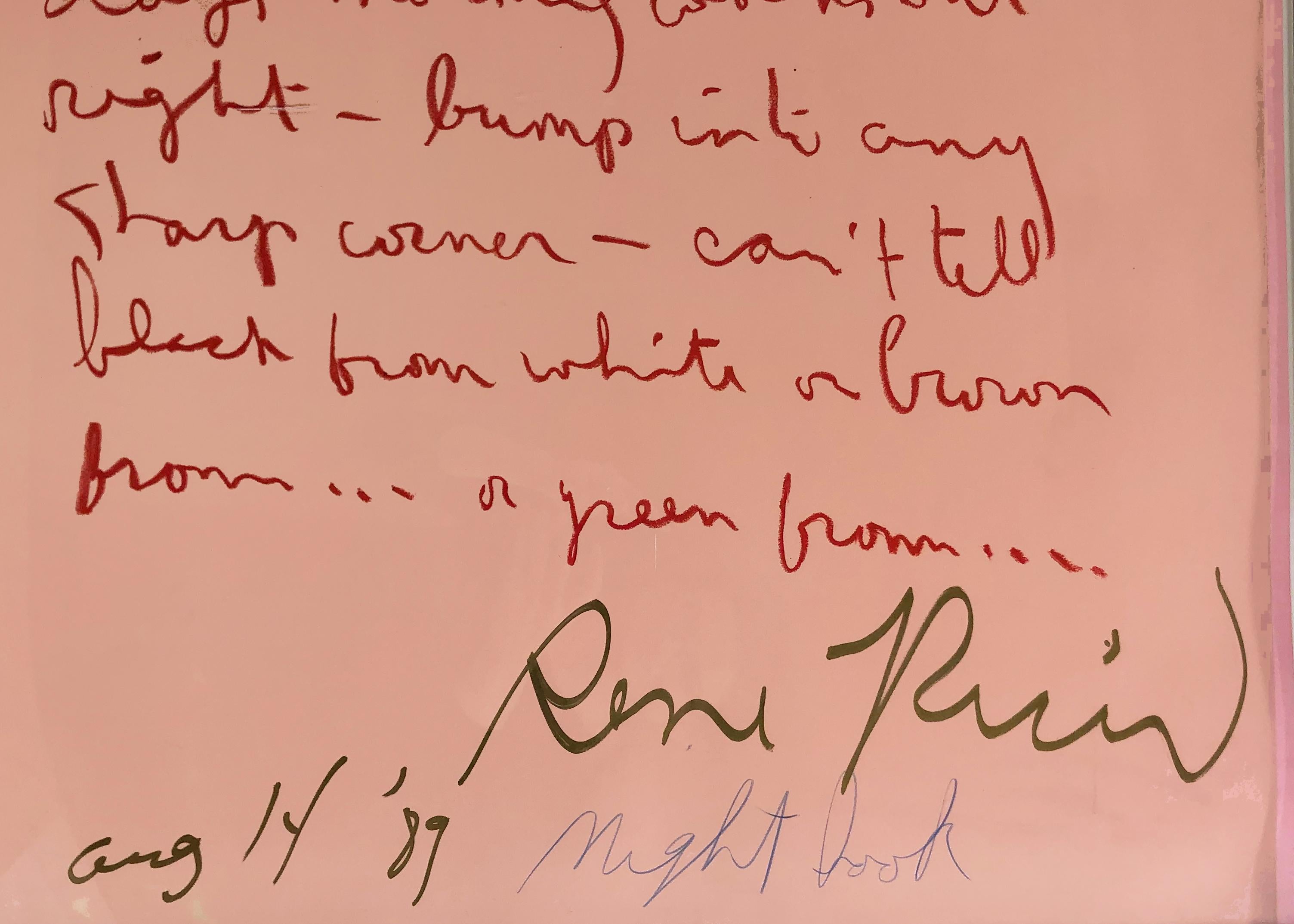 Rene Ricard Red Blue Nasty, 1989 poesia pittura riferimento Keith Haring in vendita 1