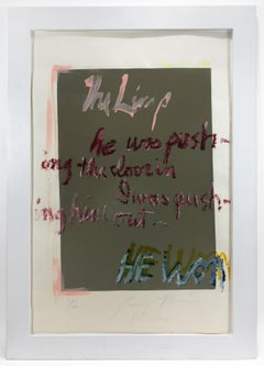 The Limp by Rene Ricard abstract poetry painting