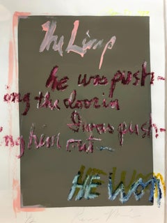 Retro The Limp by Rene Ricard abstract poetry painting