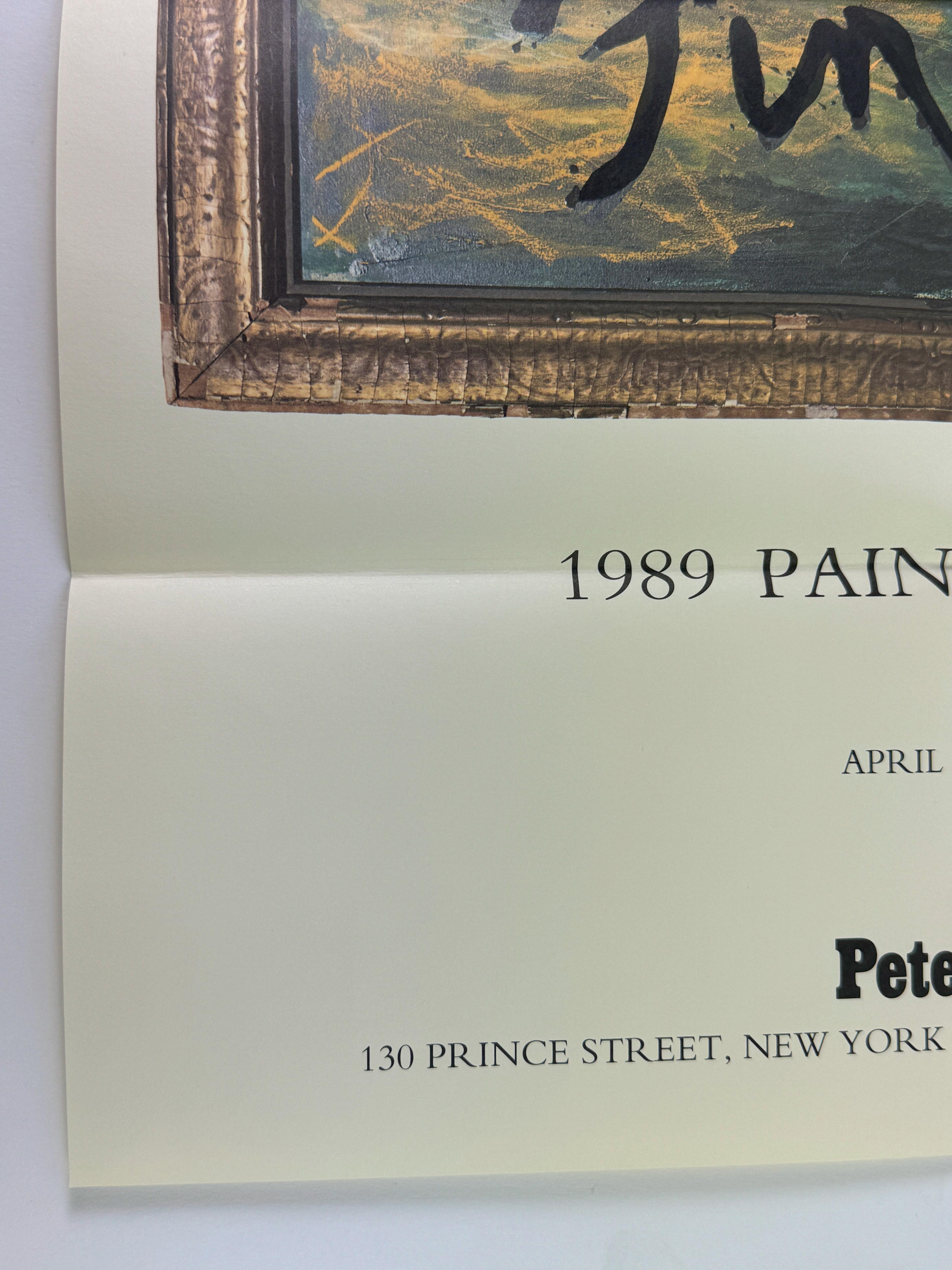 Vintage Rene Ricard Mal de Fin: Paintings 1989-1990 poster con poesia e oceano in vendita 2