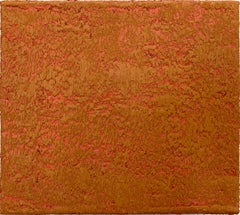 "Canada VII" Mid Century Style Abstract Cube Texture of Orange Tones