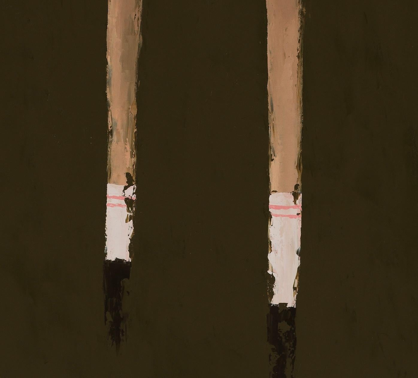 Sandrine (Schwarz), Abstract Painting, von René Romero Schuler