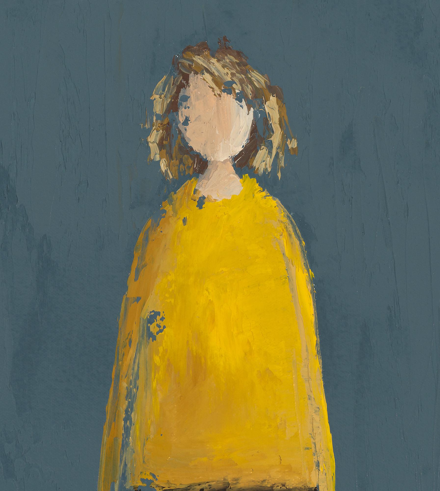 Ashura, peinture à l'huile figurative aux couleurs vives - Femme en ombre Ren Romero Schuler - Painting de René Romero Schuler