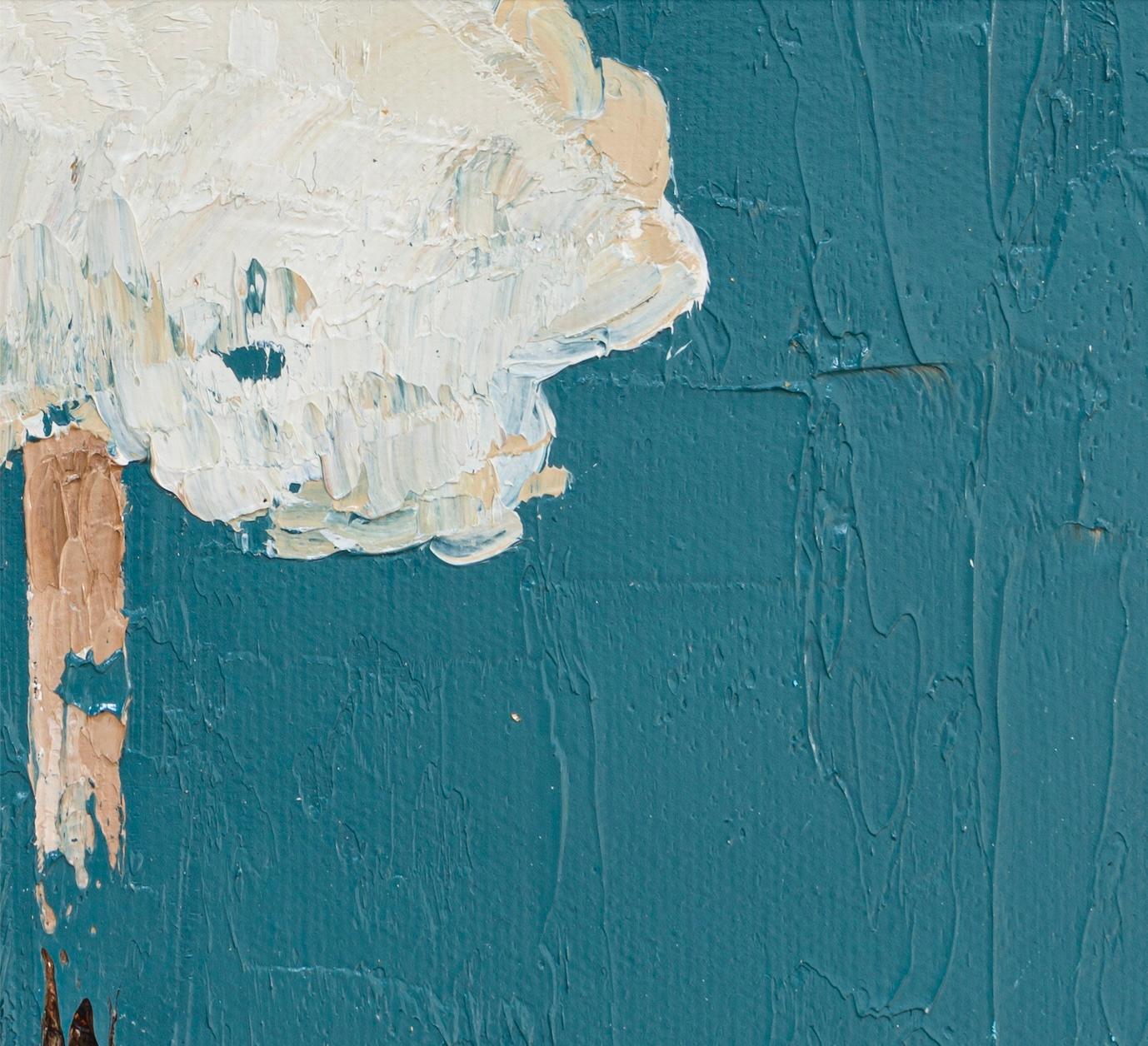 Cammy - Blue Abstract Painting by René Romero Schuler