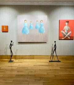 Emoco figurative oil painting nude shadow portrait by René Romero Schuler