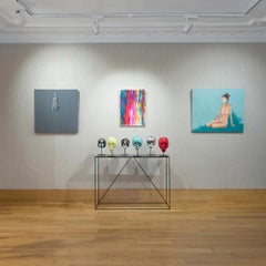 Kendani figurative oil painting nude shadow portrait by René Romero Schuler