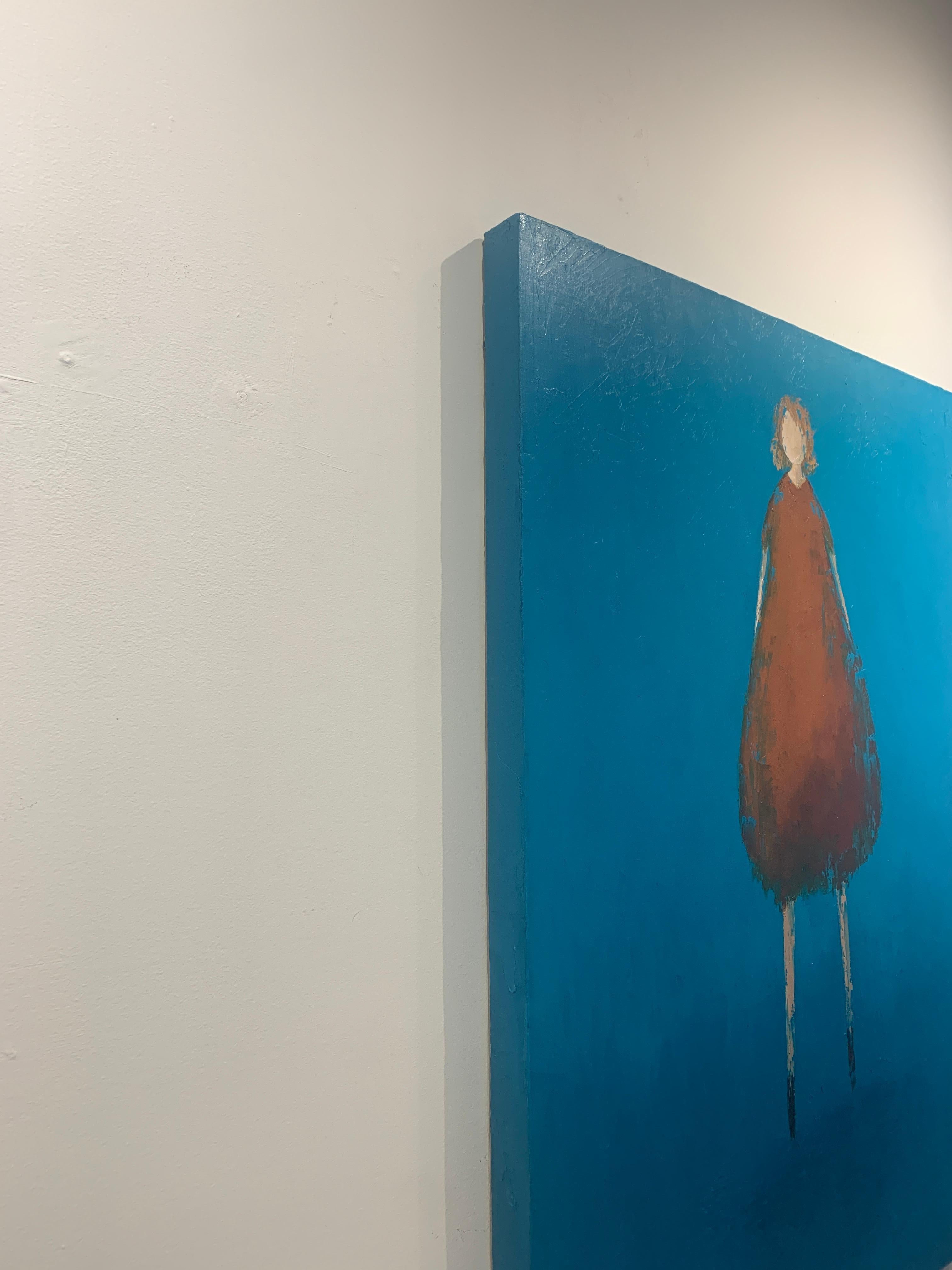 Miranda - Figurative Painting Blu di René Romero Schuler