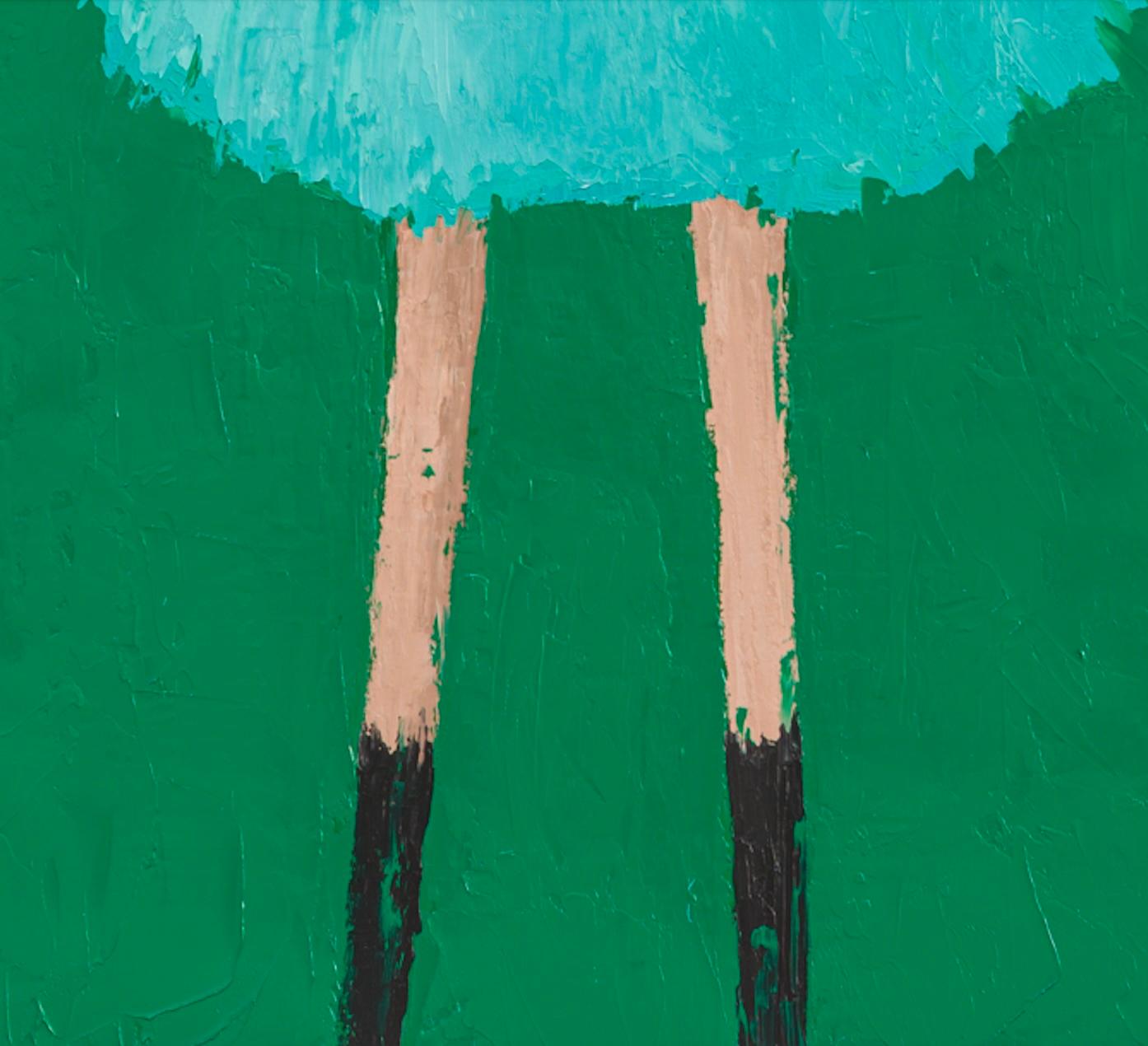 Myrtle - Abstract Painting Azul de René Romero Schuler